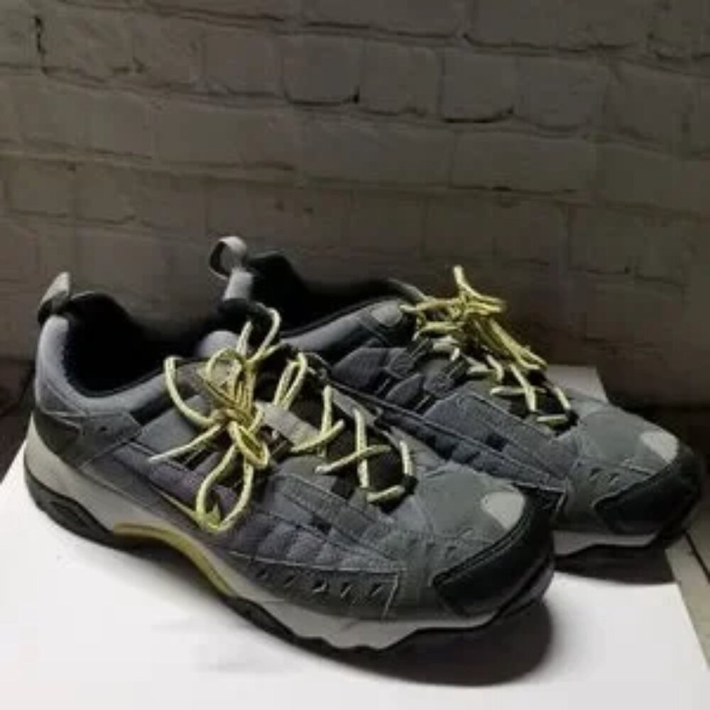 NIKE ACG gray with yellow laces all trac trail sneakers